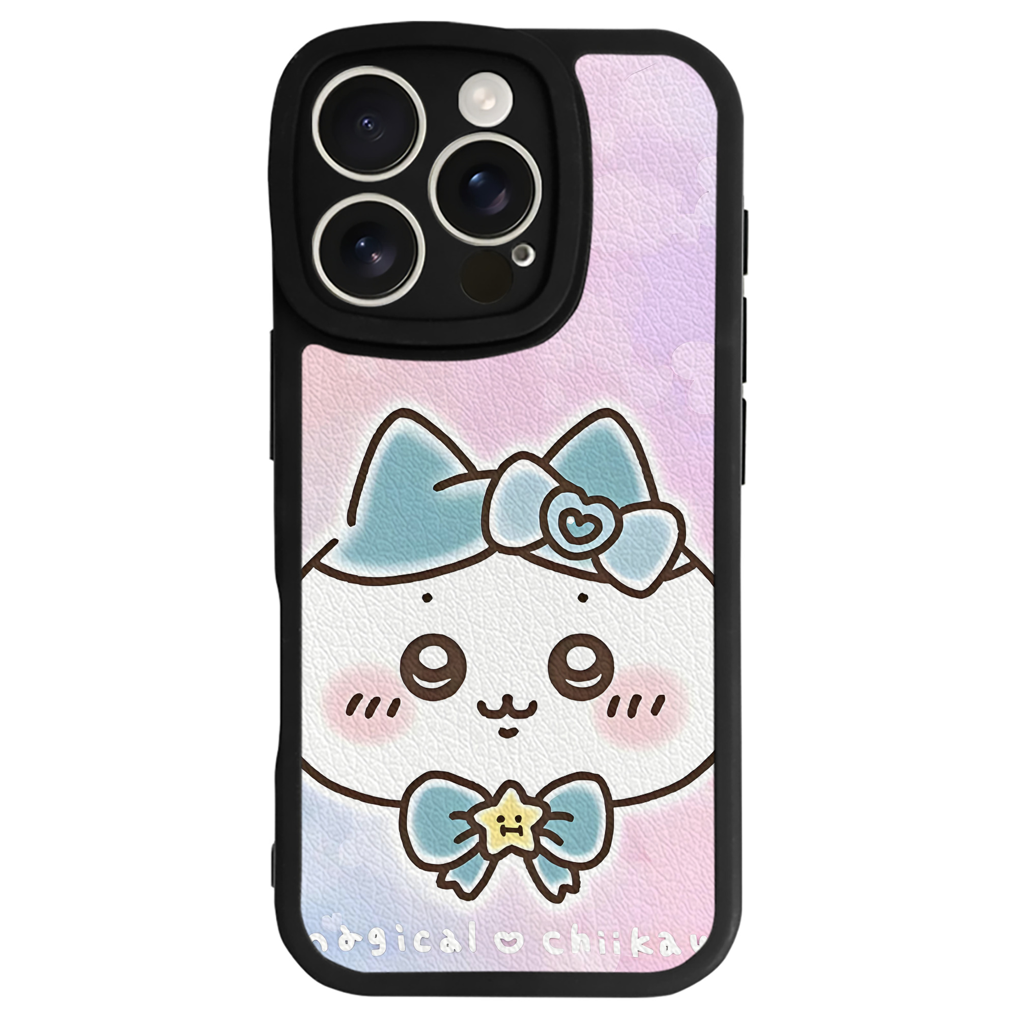（画像用） ちいかわ Chii-kawa 【iPhone 16シリーズ対応】シリコンスマホケース（レザー調） 材質：シリコン